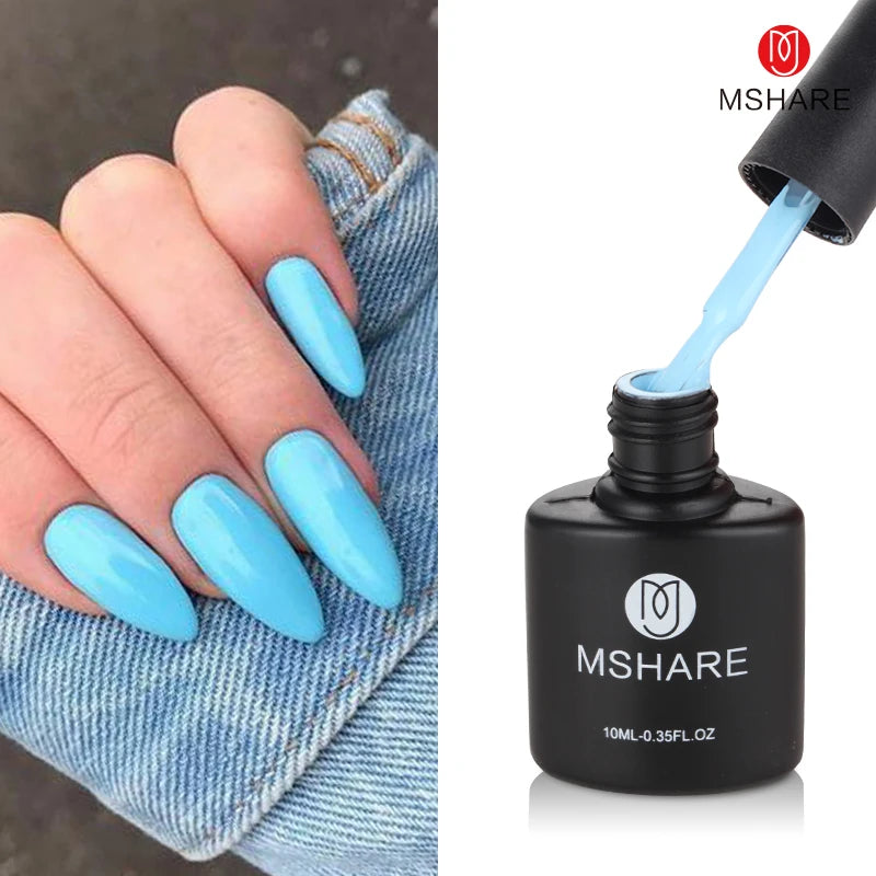 MSHARE Vernis Gel UV Semi-Permanent Mauve Violet - 10ml Lampe UV/LED