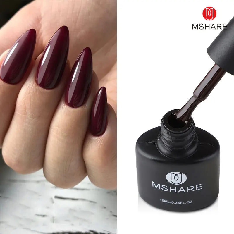 MSHARE Vernis Gel UV Semi-Permanent Mauve Violet - 10ml Lampe UV/LED