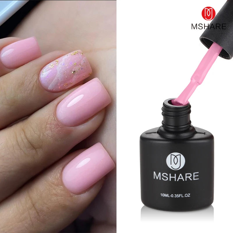 MSHARE Vernis Gel UV Semi-Permanent Mauve Violet - 10ml Lampe UV/LED