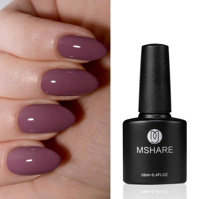 MSHARE Vernis Gel UV Semi-Permanent Mauve Violet - 10ml Lampe UV/LED