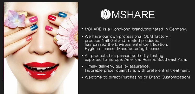 MSHARE Vernis Gel UV Semi-Permanent Mauve Violet - 10ml Lampe UV/LED