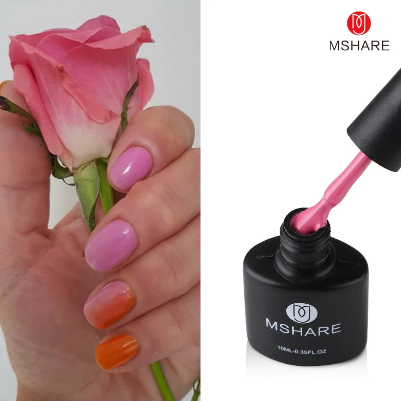 MSHARE Vernis Gel UV Semi-Permanent Mauve Violet - 10ml Lampe UV/LED