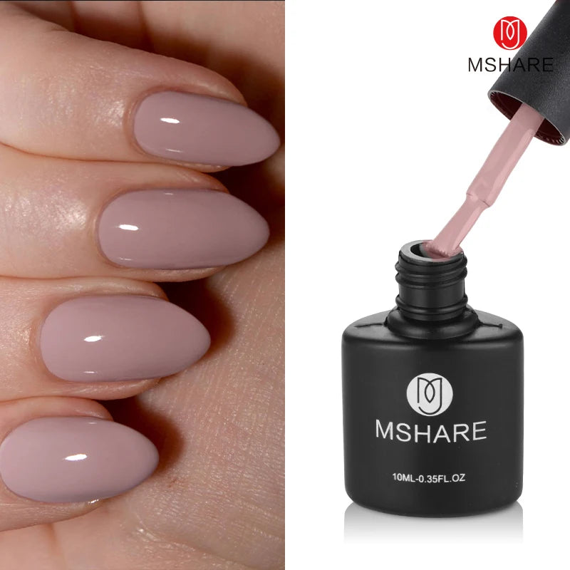 MSHARE Vernis Gel UV Semi-Permanent Mauve Violet - 10ml Lampe UV/LED