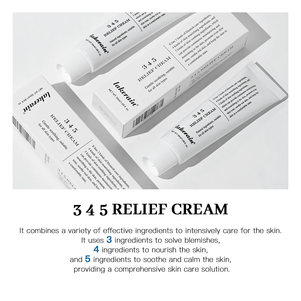 Crème Apaisante 345 Relief - Hydratation et Soin Anti-Imperfections