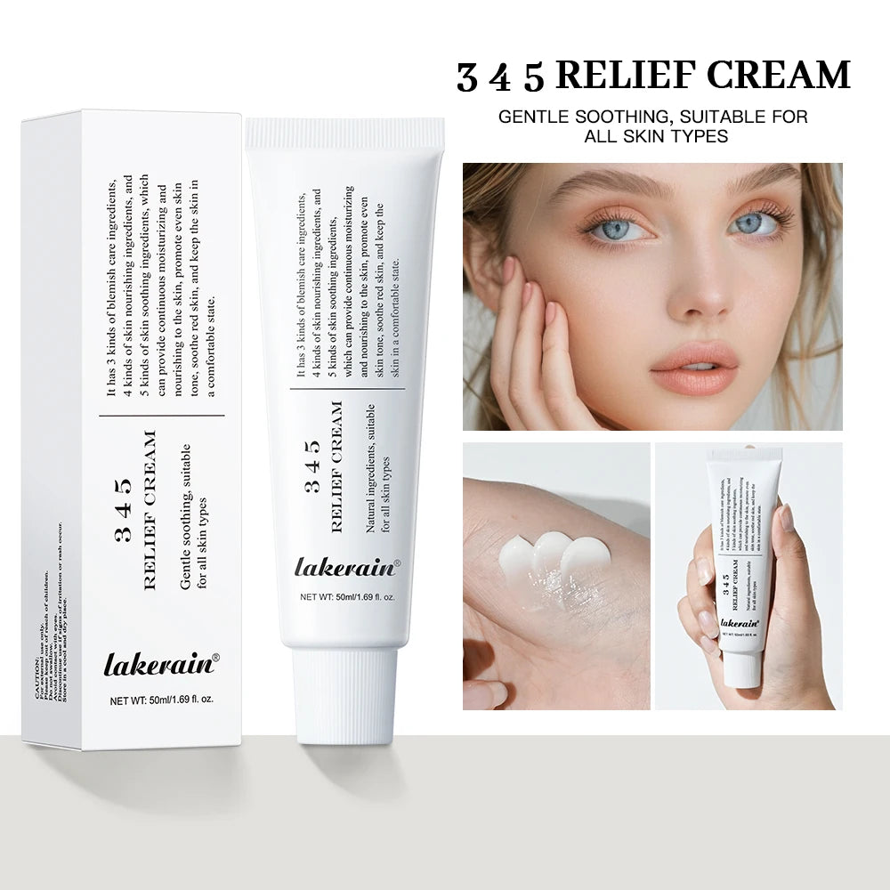 Crème Apaisante 345 Relief - Hydratation et Soin Anti-Imperfections