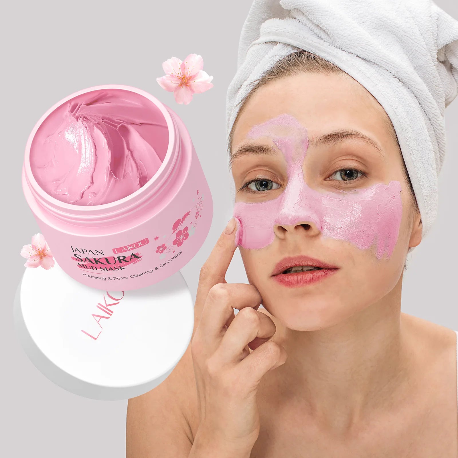 LAIKOU Masque Visage Sakura - Nettoyant Points Noirs Contrôle Sébum