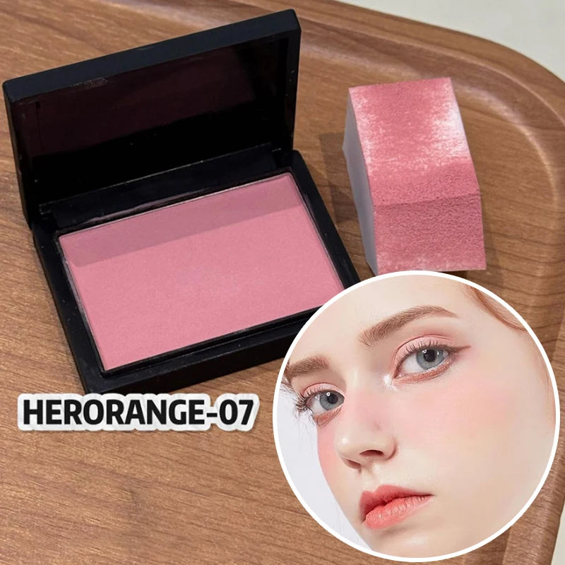 HERORANGE Blush Mat Longue Tenue - Texture Veloutée Naturelle et Waterproof