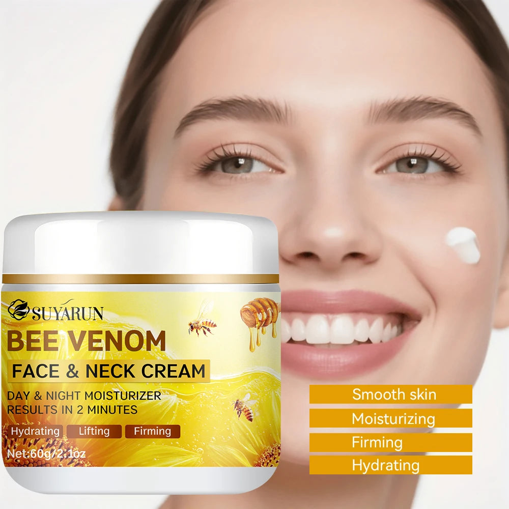 Crème Anti-Âge au Venin d'Abeille et Collagène - Raffermissant et Hydratation 24h