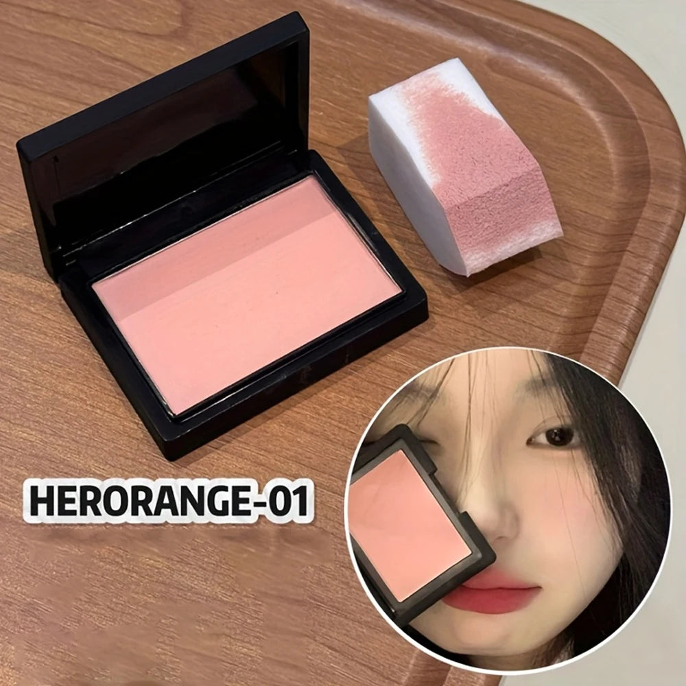 HERORANGE Blush Mat Longue Tenue - Texture Veloutée Naturelle et Waterproof