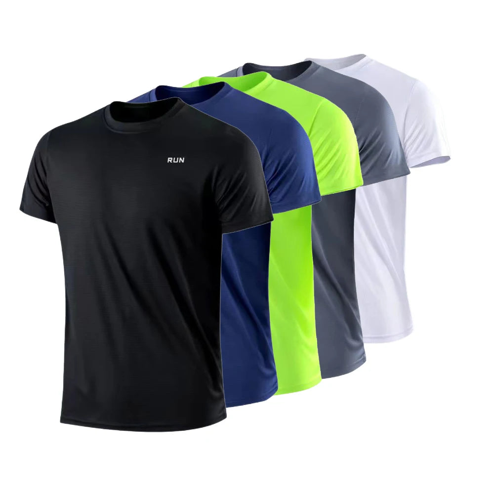 T-Shirt Entraînement Homme Séchage Rapide - Sport Gym Léger Col Rond