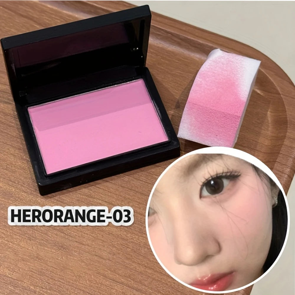 HERORANGE Blush Mat Longue Tenue - Texture Veloutée Naturelle et Waterproof