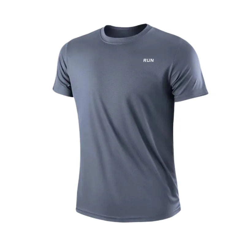 T-Shirt Entraînement Homme Séchage Rapide - Sport Gym Léger Col Rond