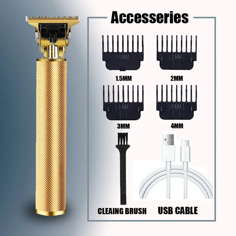Tondeuse Électrique T9 Professionnelle USB - Coupe 0mm Portable pour Hommes