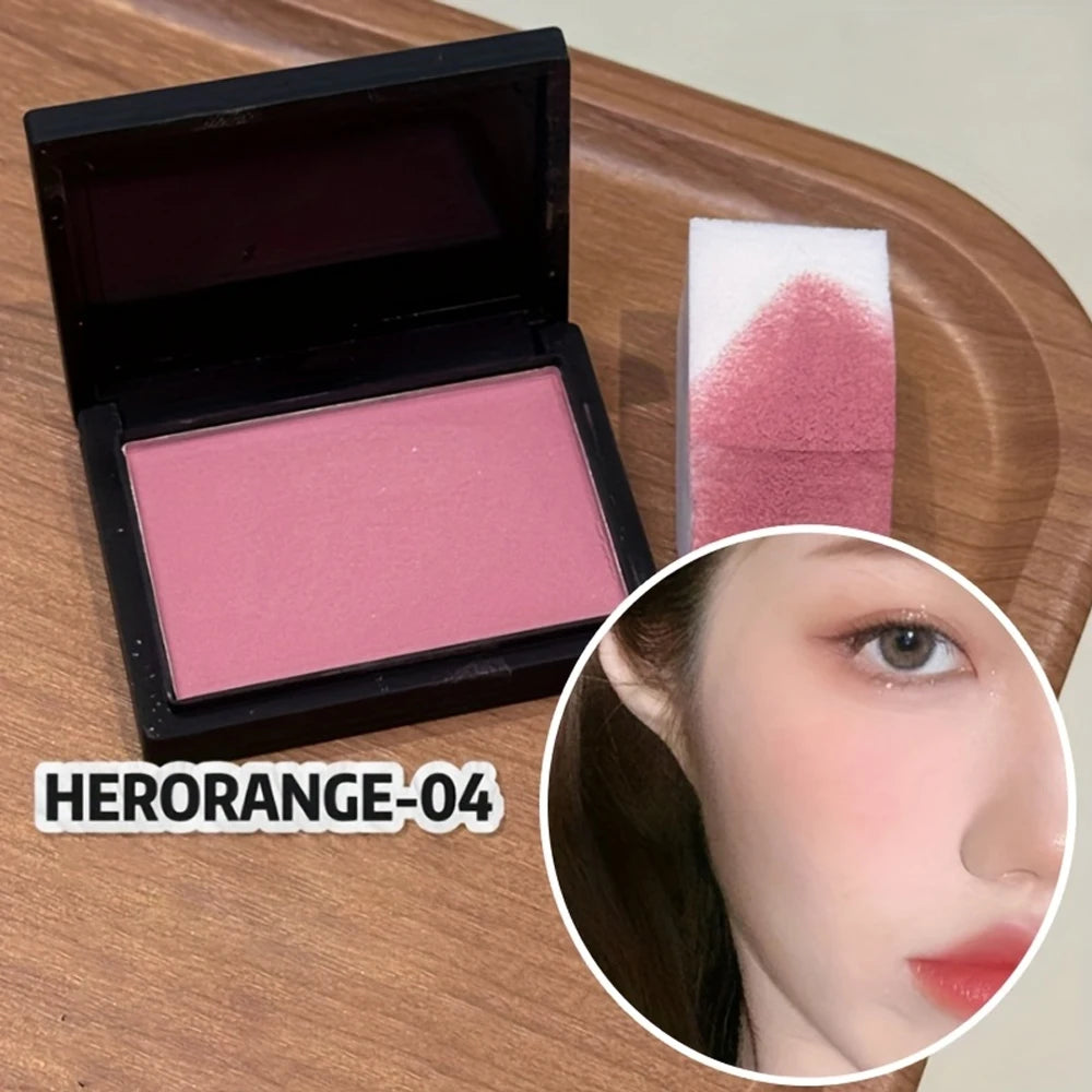 HERORANGE Blush Mat Longue Tenue - Texture Veloutée Naturelle et Waterproof
