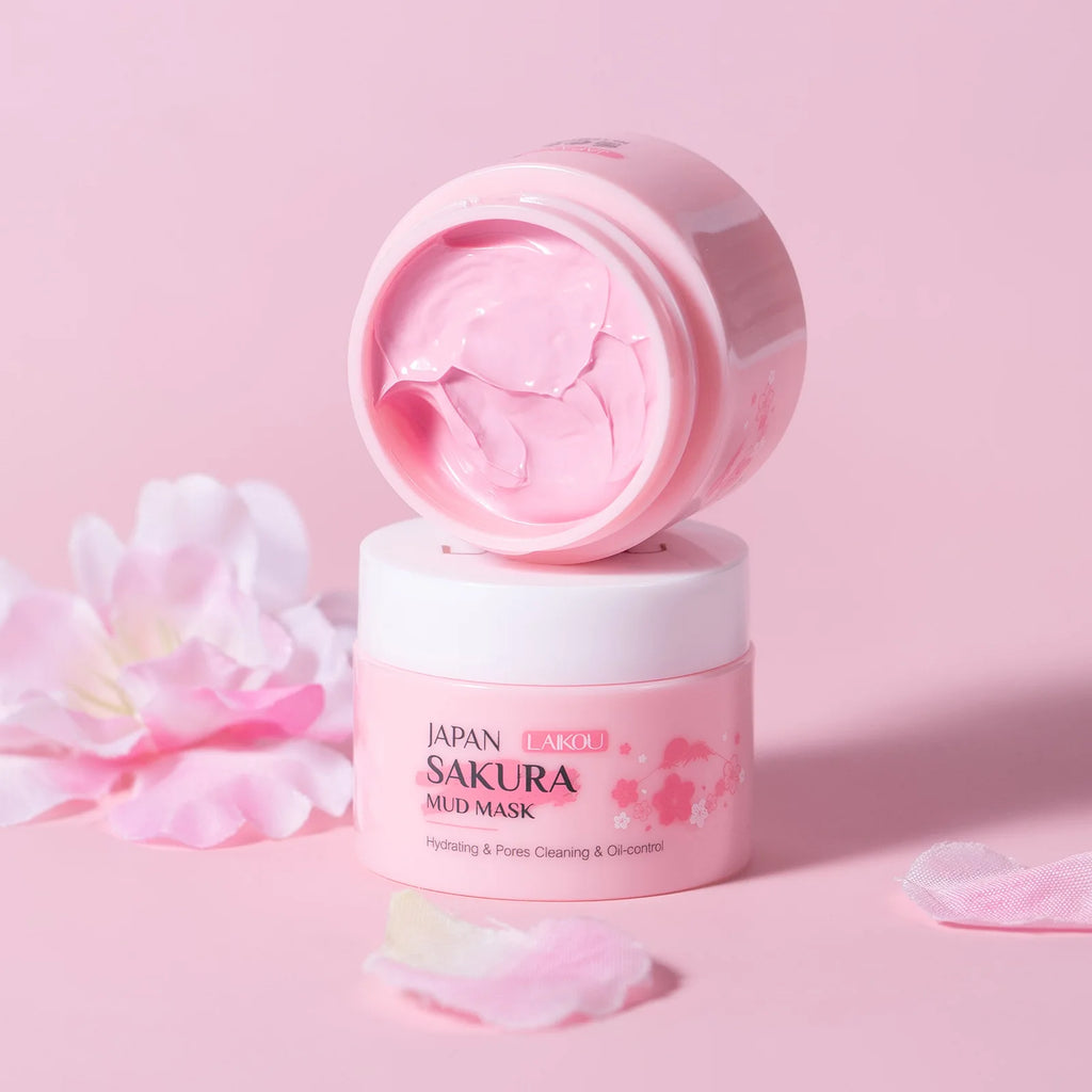 LAIKOU Masque Visage Sakura - Nettoyant Points Noirs Contrôle Sébum