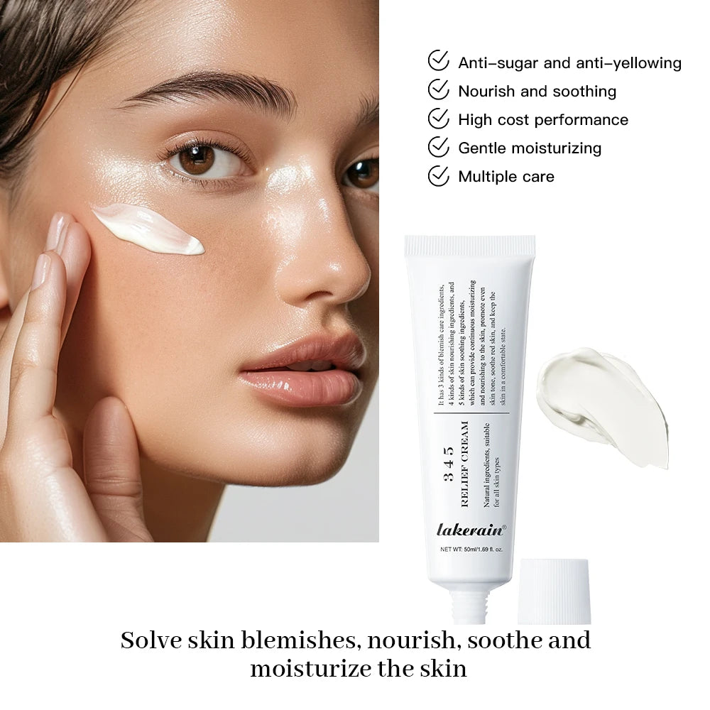 Crème Apaisante 345 Relief - Hydratation et Soin Anti-Imperfections