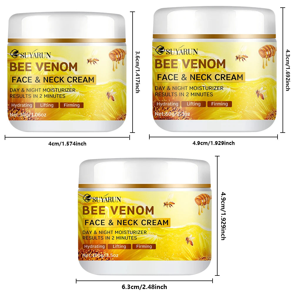 Crème Anti-Âge au Venin d'Abeille et Collagène - Raffermissant et Hydratation 24h