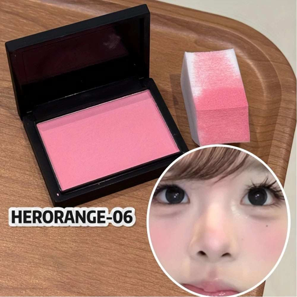 HERORANGE Blush Mat Longue Tenue - Texture Veloutée Naturelle et Waterproof