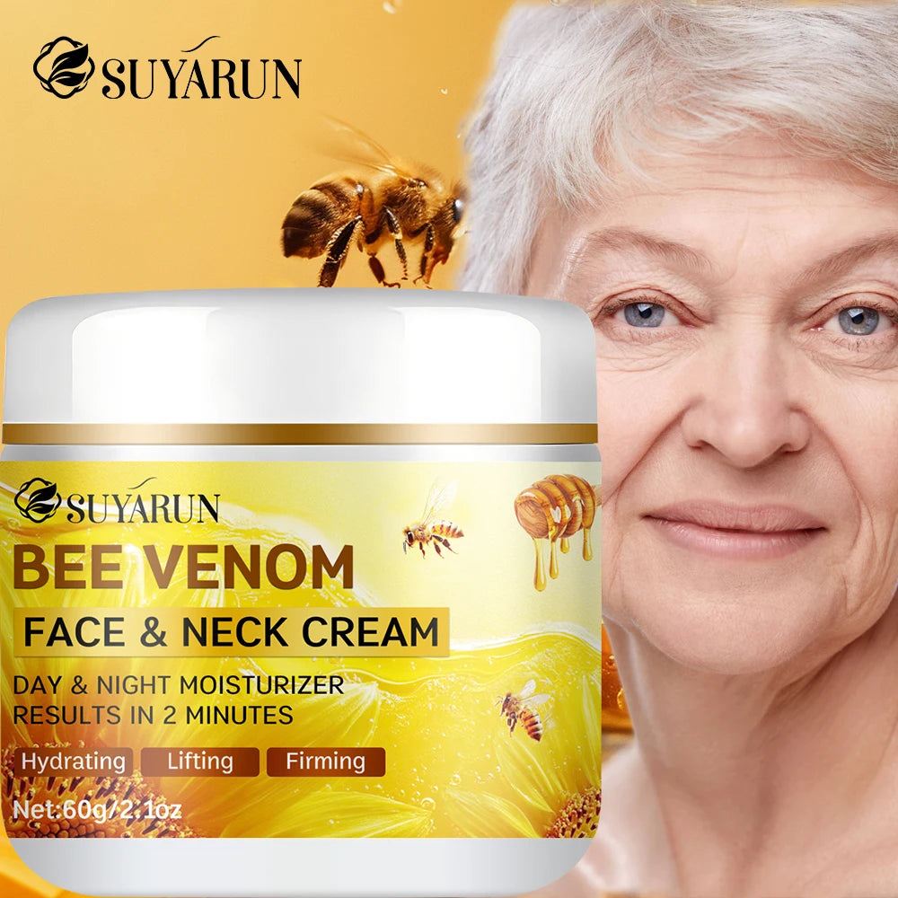 Crème Anti-Âge au Venin d'Abeille et Collagène - Raffermissant et Hydratation 24h