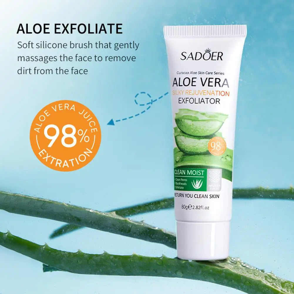 Gel Exfoliant Visage à l'Aloe Vera - Nettoyage en Profondeur et Hydratation