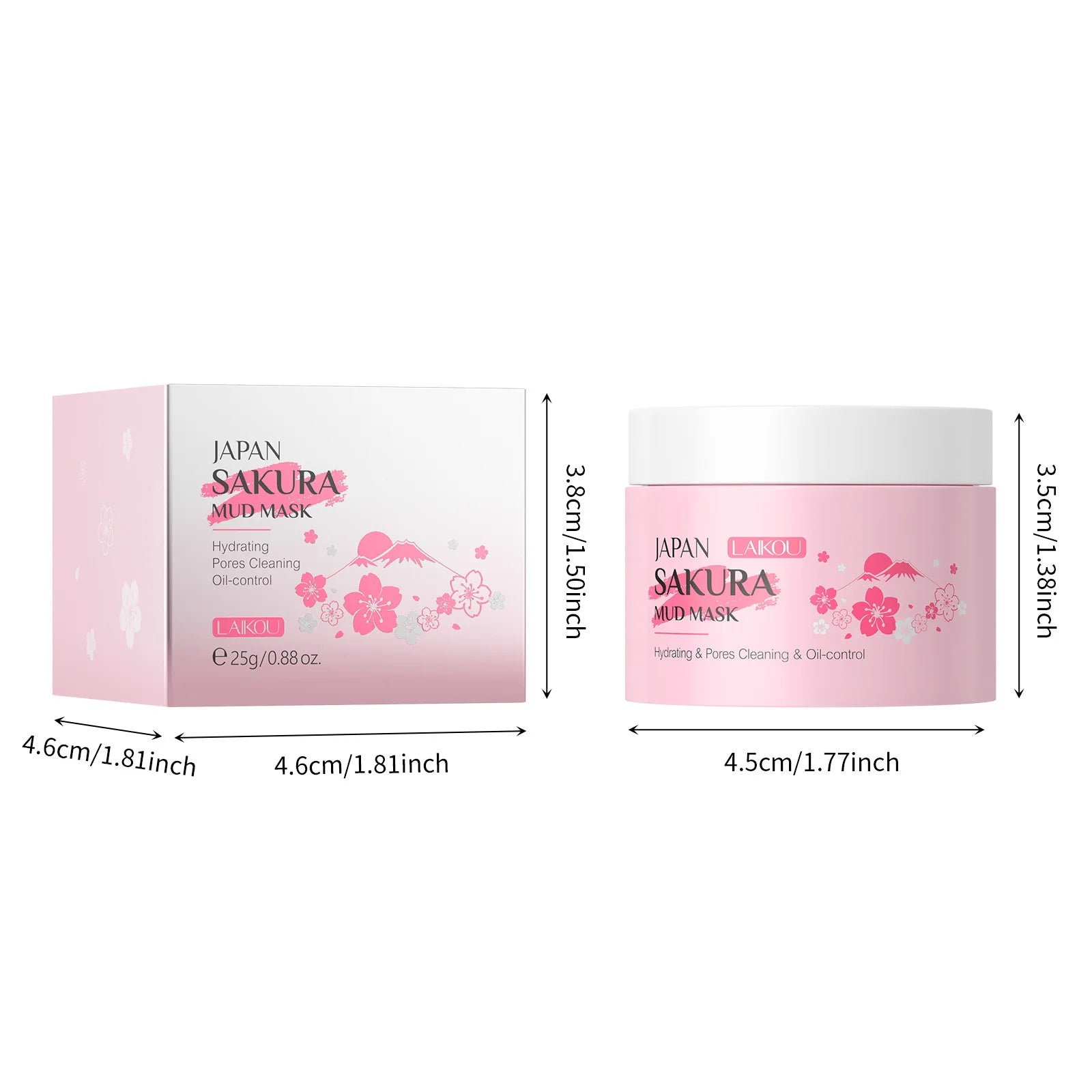 LAIKOU Masque Visage Sakura - Nettoyant Points Noirs Contrôle Sébum