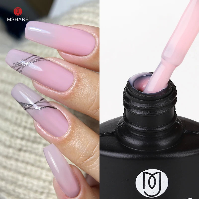 MSHARE Vernis Gel UV Semi-Permanent Mauve Violet - 10ml Lampe UV/LED