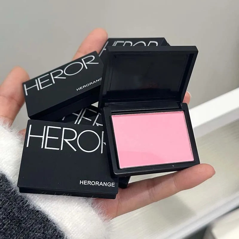 HERORANGE Blush Mat Longue Tenue - Texture Veloutée Naturelle et Waterproof