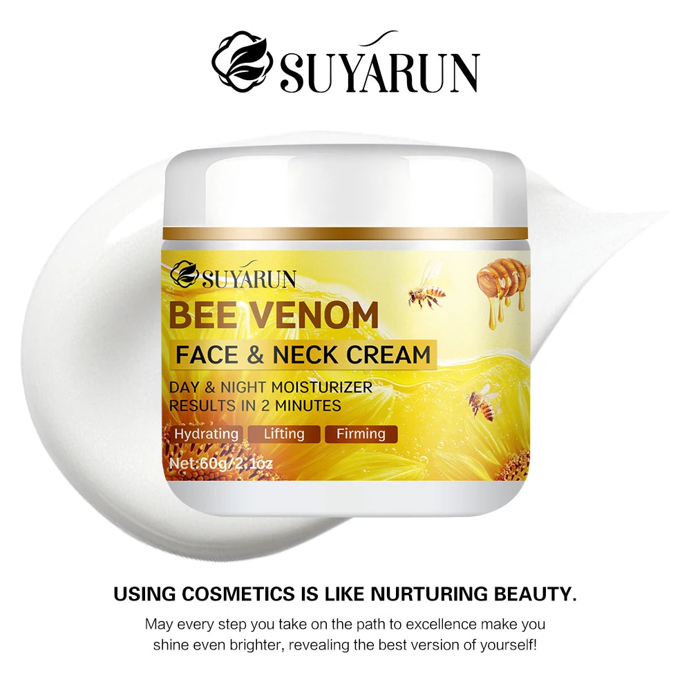 Crème Anti-Âge au Venin d'Abeille et Collagène - Raffermissant et Hydratation 24h