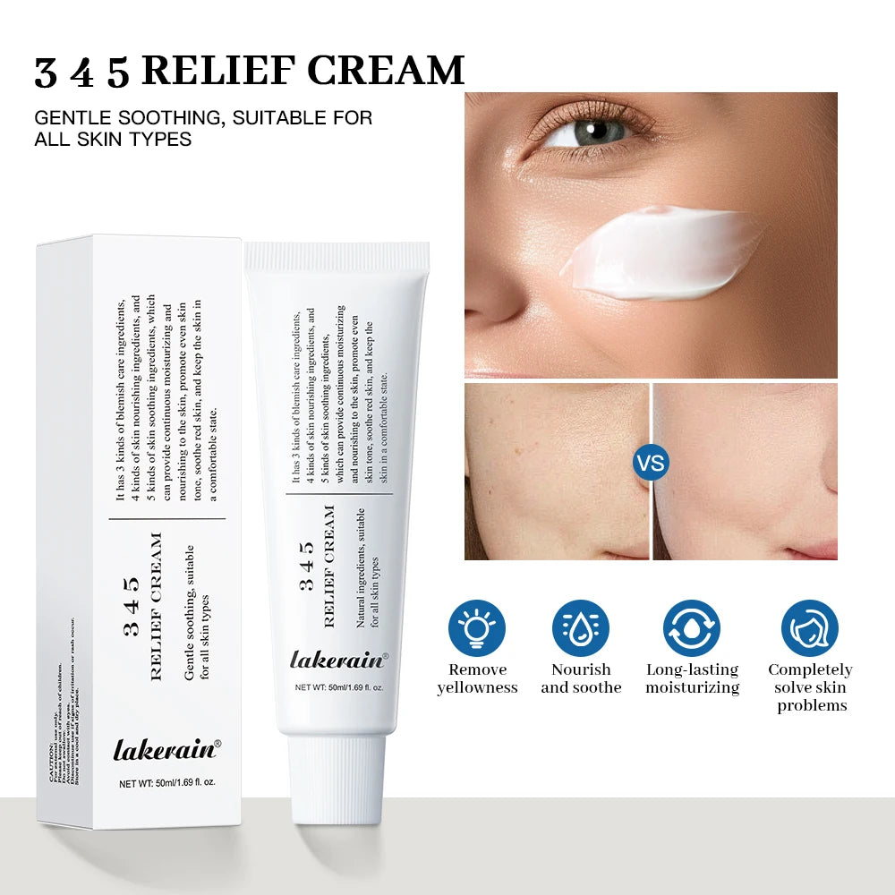 Crème Apaisante 345 Relief - Hydratation et Soin Anti-Imperfections
