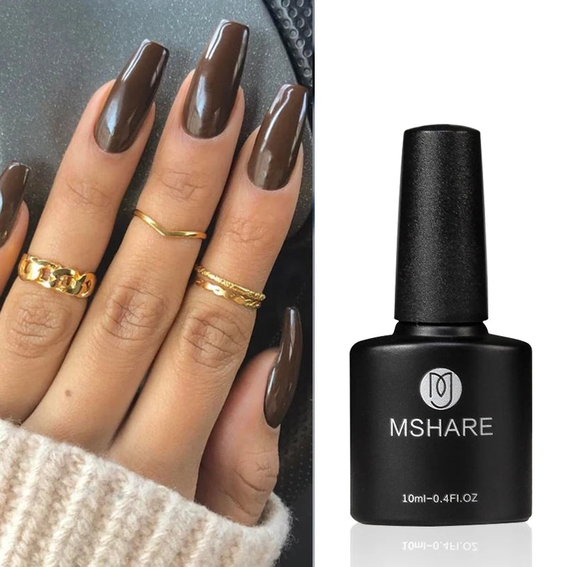 MSHARE Vernis Gel UV Semi-Permanent Mauve Violet - 10ml Lampe UV/LED