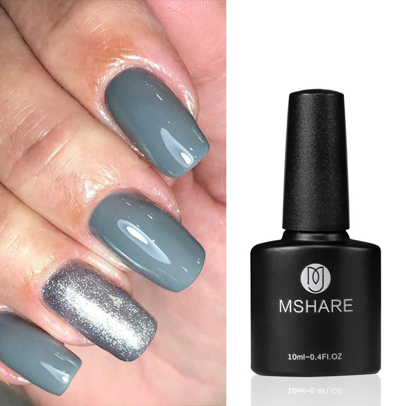 MSHARE Vernis Gel UV Semi-Permanent Mauve Violet - 10ml Lampe UV/LED